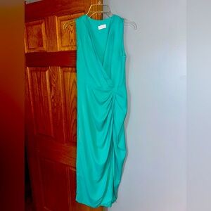 Elegant Teal Sleeveless Dress Pink Lily Boutique